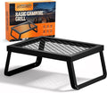 Folding Campfire Grill – Portable Over-Fire Grill with Food-Safe Coating Heavy Duty Steel Compact with Folding Legs - Camping RV Overlanding Fire Pits