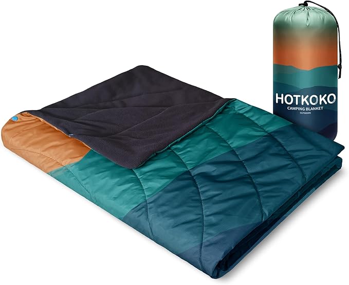 Waterproof Stadium Blanket Fleece Camping Blanket Wearable Soft Warm Camp Blanket for Outdoor Camping Picnic Stadium Sports Beach Car