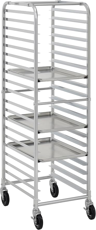 Commercial Knocked Down 20-Tier Aluminum End Load NSF Bun/Sheet Pan Rack | Bakeries Caterers Kitchens Restaurants | (#32L-035)