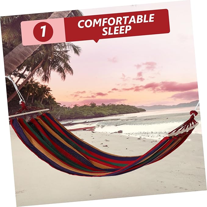 UPKOCH 1set Weatherproof Outdoor Camping Hammock Heavy Duty Thickened Tree Mounted Bed for Relaxation and Resting Portable Picnic Supply for Camping and Hiking Activities
