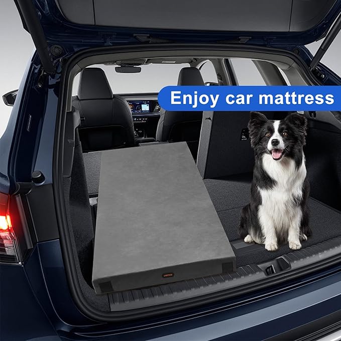 Memory Foam Camping Mattress pad Comfortable Thick Floor Sleeping Mat for Adults with Waterproof and Non-Slip Bottom Portable Roll Up Mattress for Sleepover GuestCot Mad for Car Camping