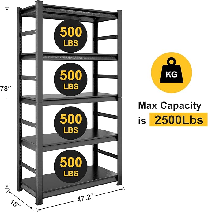 1980 * 1200 * 457mm Double-Sided Fence Style Storage Rack Kitchen Warehouse Bookshelf Garage Storage Rack