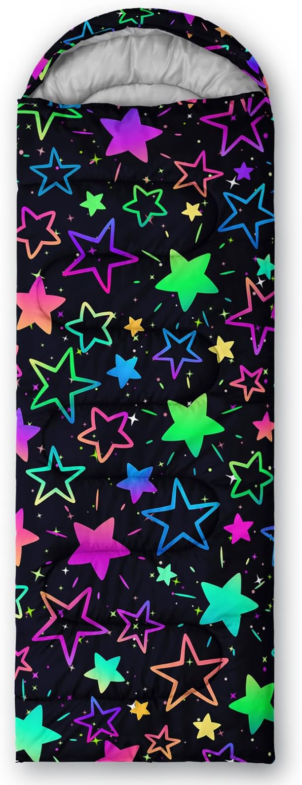 QOOMO Axolotl Cute Camping Sleeping Bags3 Season Warm &amp Cool WeatherLightweightWaterproof Sleeping Bags for Adults &amp KidsTravelingand Outdoors
