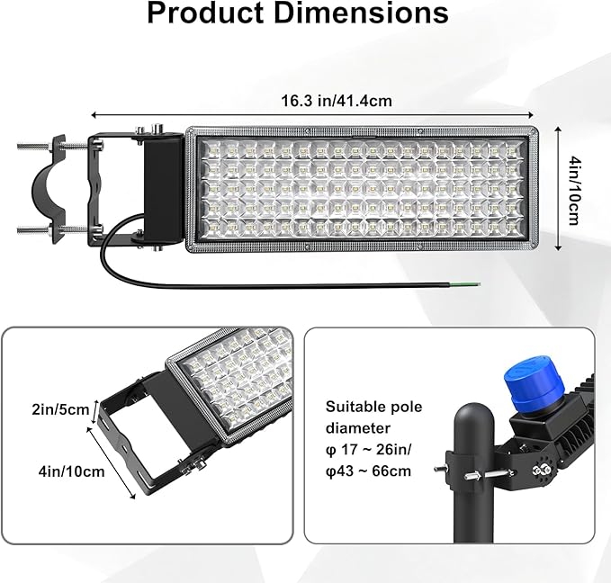 Kekeou 100W LED Flood Light with Photocell Sensor 14000LM Parking Lot Light 6500K Dusk to Dawn Barn Lights IP67 Waterproof Security Lights with Remote Control for Yard Garden