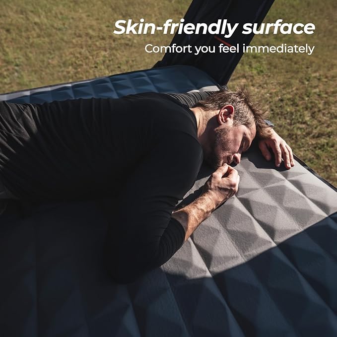 Camping Air Mattress Inflatable Sleeping Pad for Camping Thick Camping Mattress Pad for SUV Truck Bed Rooftop Tent &amp Ground Tent (Mattress &amp Electric Pump)