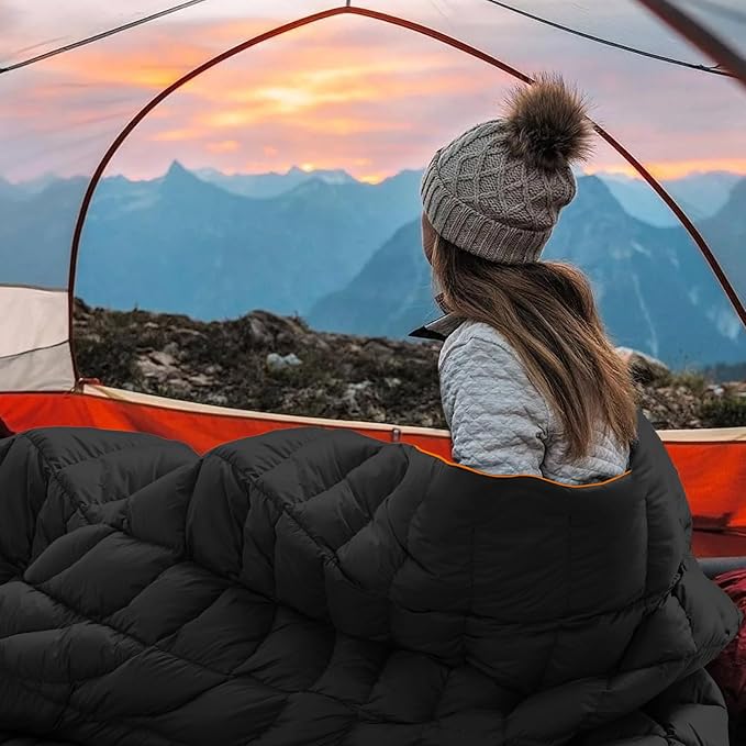 Camping Blanket Puffy Blanket Lightweight Windproof Water Resistant for OutdoorsHiking BackpackingBeachCarPicnicStadium