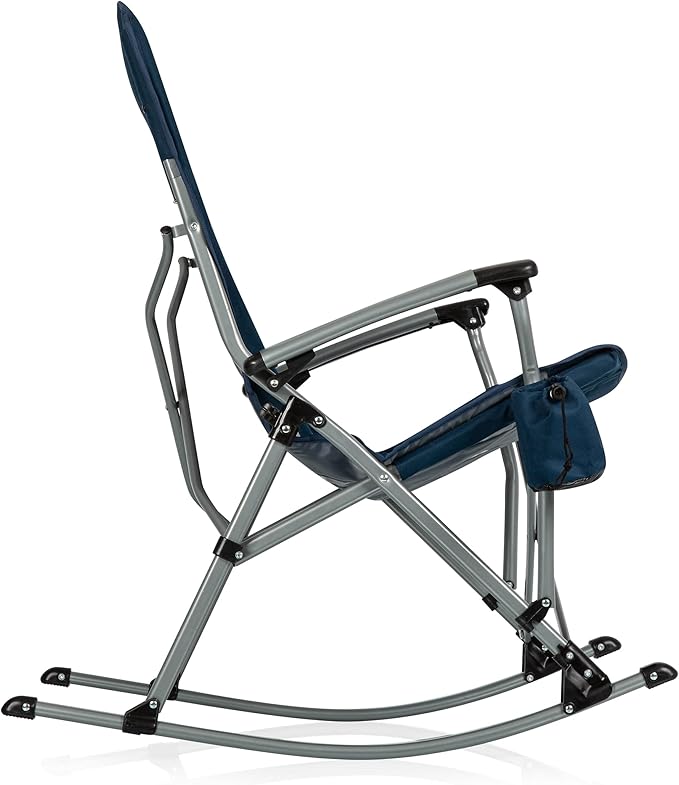 Picnic TIME Outdoor Rocking Camp Chair - XL Heavy Duty Camping Chair for Adults