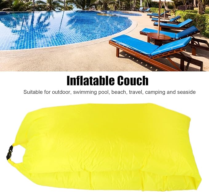 Topyond Air Couch Chair Inflatable Couch for Camping Lightweight Waterproof Blow-Up Chair Easy to Install Beach Air Lounger for Outdoor Travel Hiking Pool Parties
