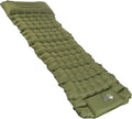 Sleeping Pad for Camping - Inflatable Mat with Built-in Foot Pump - Waterproof Camp Mattress - Camping Gear Must Haves by Wakeman Outdoors (Olive)