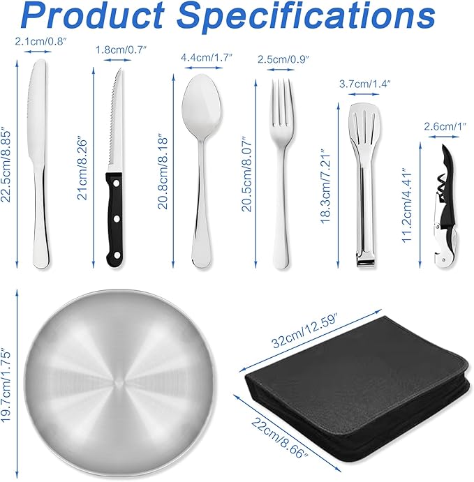 Camping Dishes Set Camping Plates and Utensils with Camp Organizer Camping Dinnerware