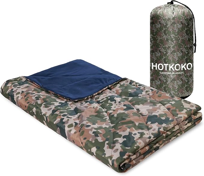 Waterproof Stadium Blanket Soft Warm Fleece Camping Blanket Wearable Camping Blanket for Outdoor Camping Picnic Stadium Sports Beach Car