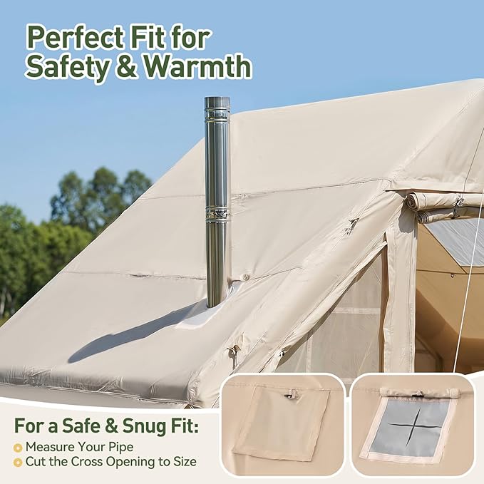 Aoxun Inflatable Camping Tent for 4-8 Person Instant Setup Family Size Tent Waterproof Windproof Outdoor Shelter with UV Protection Lightweight Portable for Camping Beach Festivals