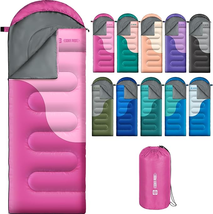 Sleeping Bags for Adults&ampKidsLightweight Waterproof Warm Weather Sleeping BagCompact Portable Sleeping Bag for CampingEssentials Gear for Camping Hiking Outdoor Travel