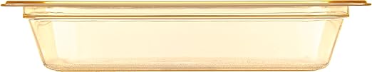 Carlisle FoodService Products 10420B13 StorPlus High Heat Food Pan 2.5 Deep Half Size Amber