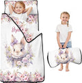 Custom Toddler Nap Mat with Name – Personalized Sleeping Bag for Kids with Pillow and Blanket Roll-Up Design