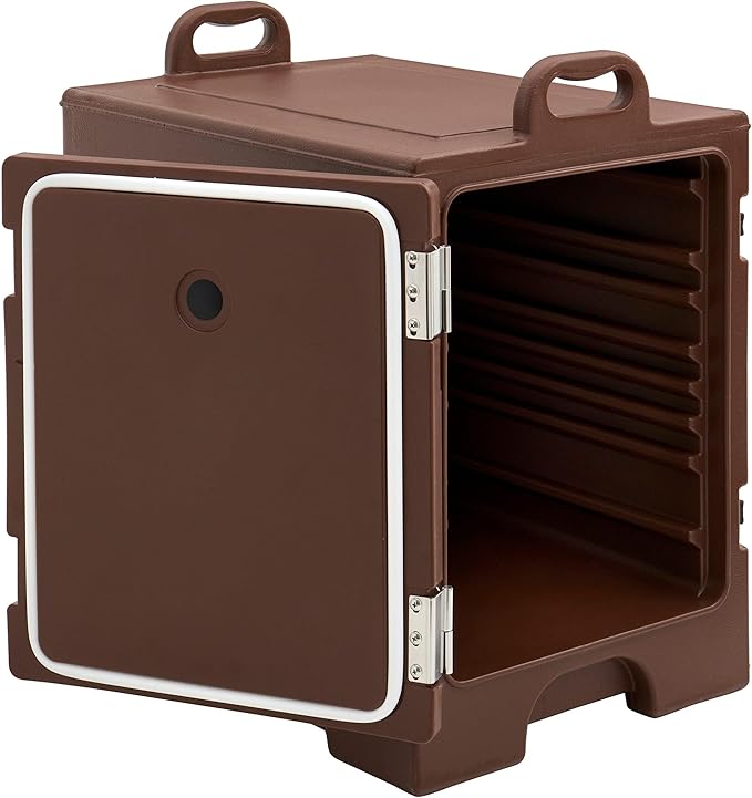 Insulated Food Pan Carrier Holds 5 Full-Size Food Pans 2-1/2 Deep Brown (29A-158)