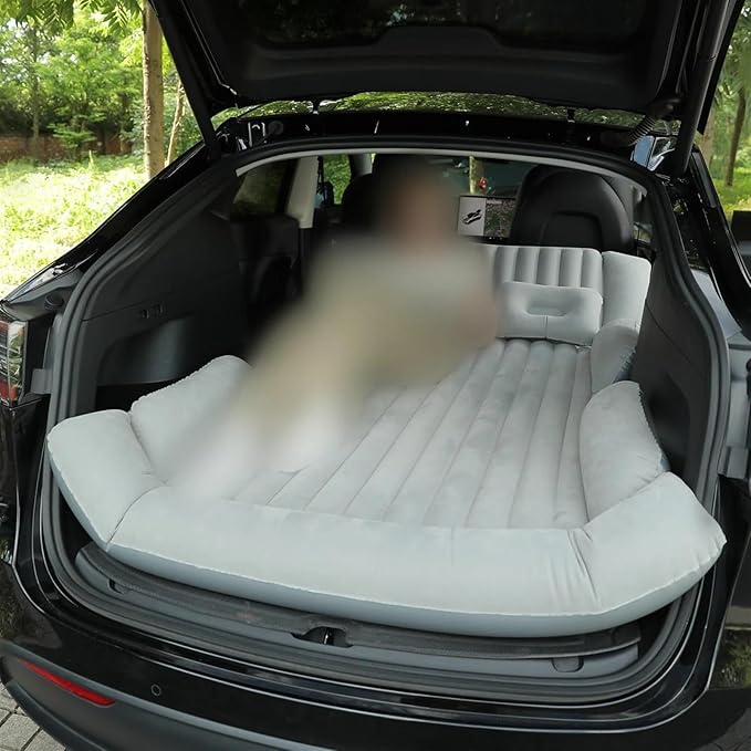 Camping Inflatable Mattress Car Inflatable Mattress 180 Cm Self-Inflating Outdoor Sleeping Pad Thick Flocking Air Mattress Car Travel Inflatable Mattress (Pig)