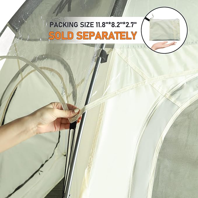 Transparent Rainfly Replacement for AYAMAYA Screen Tent to Make a Bubble Tent Weather Proof Pod - You can Enjoy The Rainy Days!