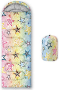 Kids Sleeping Bag for Boys GirlsCartoon Dinosaur Print-Lightweight Warm Portable Outdoor Indoor-Waterproof Cold Weather Resistant Sleeping Bag for Camping Hiking