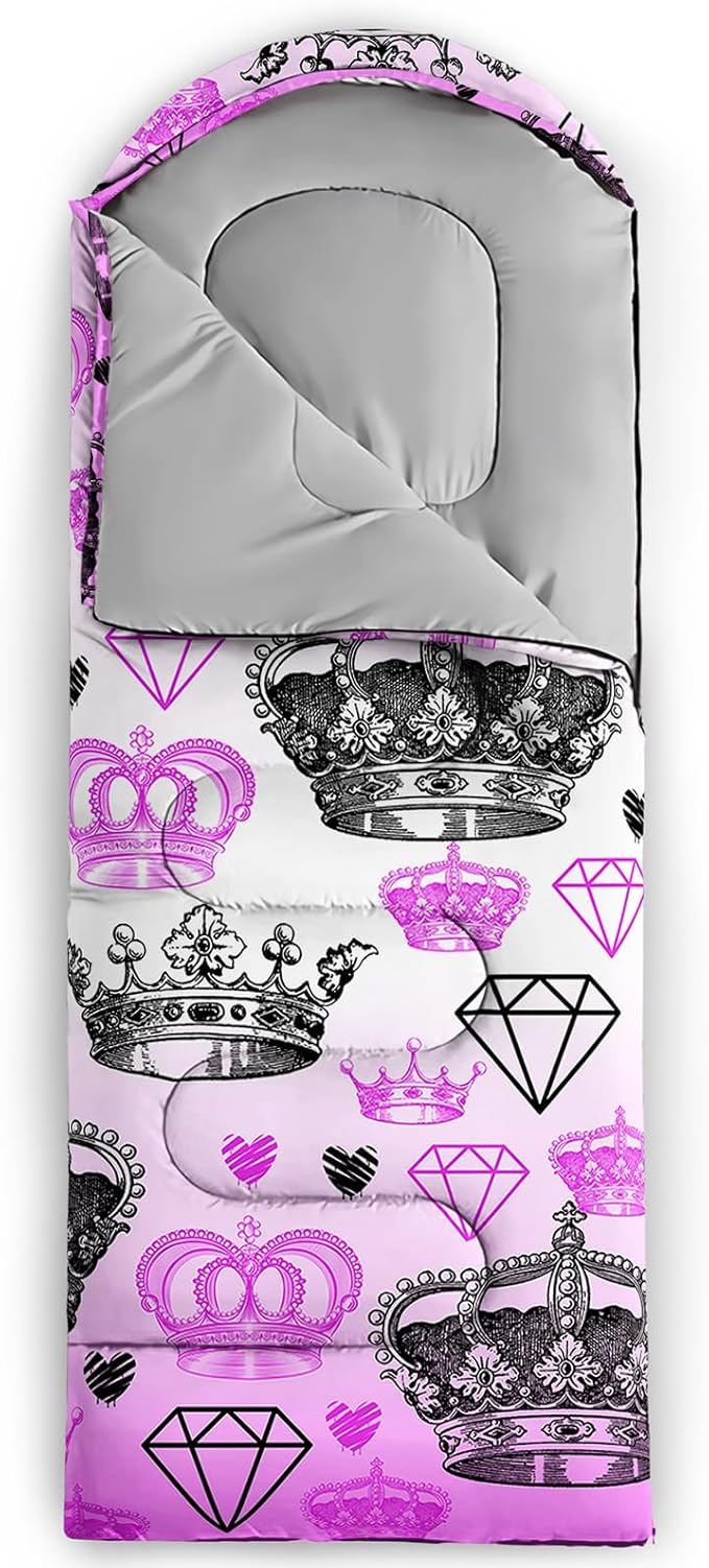 QOOMO Camping Sleeping Bags3 Season Warm &amp Cool WeatherLightweightWaterproof Sleeping Bags for Adults &amp KidsTravelingand OutdoorsCamping Gear Equipment