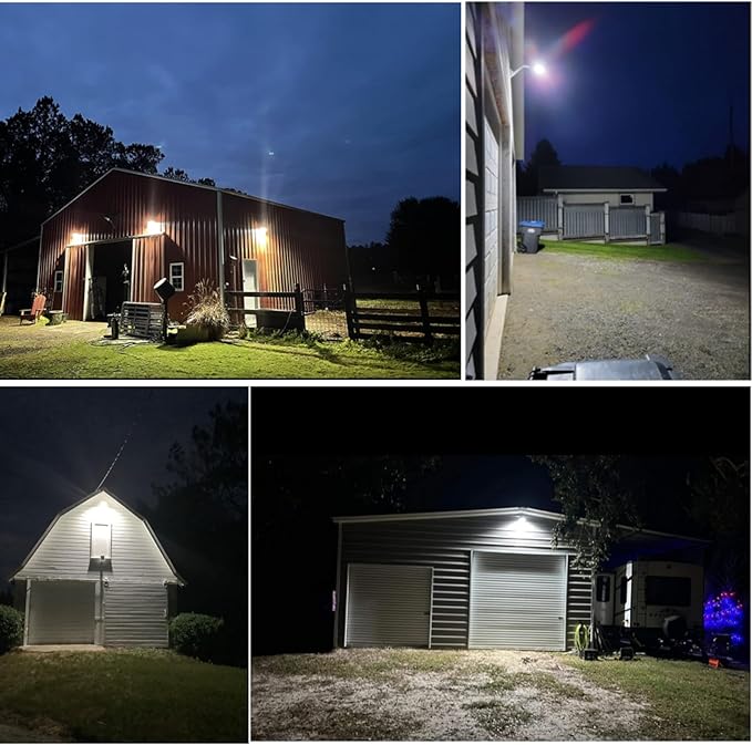 120W LED Barn LightDusk to Dawn Outdoor Lighting with Photocell and Mount arm 5000K Daylight 15600LMIP65 Waterproof Adjustable Angle Outdoor Flood Light for Yard Garage Securtity Area