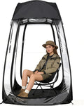 Portable Pop Up Sports Tent for 1 Person - 10 Second Instant Shelter with Clear View Wind &amp Rain Protection for Outdoor Games Fishing Camping Lightweight &amp Easy Carry