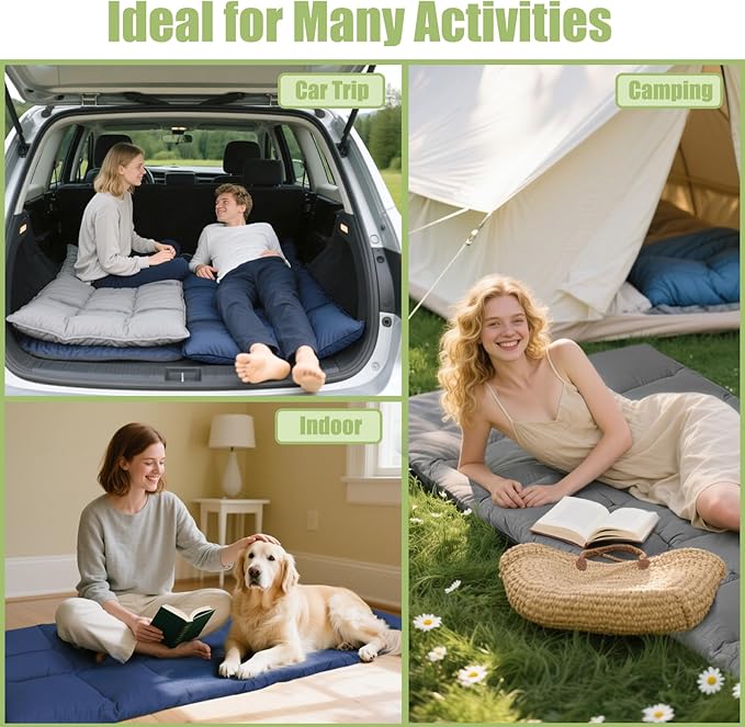 Tuphen Cot Mattress Pad-Cot Pads for Camping Cot Mattress Topper Camping Mattress Sleeping Pad 75x30 Soft Lightweight Quilted Pads for Camp Cot/RV Bunk/Narrow Twin Beds