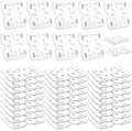 36 PCS Plastic Drain Shelf for 1/6 Size Food Pan Clear Plastic Grate Acrylic Food Drain Trays Plastic Drain Pan Clear Drain Tray for Food Fruit Vegetables Sink Teapot Dish Kitchen Restaurant