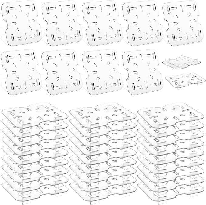 36 PCS Plastic Drain Shelf for 1/6 Size Food Pan Clear Plastic Grate Acrylic Food Drain Trays Plastic Drain Pan Clear Drain Tray for Food Fruit Vegetables Sink Teapot Dish Kitchen Restaurant