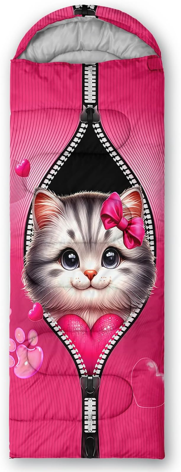 AILONEN Kawaii Panda Sleeping BagsLightweight &amp Waterproof3 Season Warm &amp Cool WeatherDreamy Purple Flower Animal Themed Sleeping Bags for BoysGirlsKidsAdults TravellingOutdoors