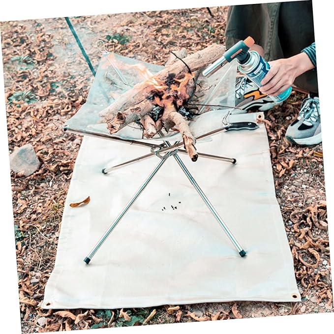 Milisten 1Set Fireproof Camping Grill Mat Heat Resistant Blanket Durable Fire Protection Cushion for BBQ Outdoor Use Easy to Store and Transport