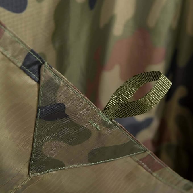 Helikon-Tex SuperTarp Small - Polyester Ripstop Tarp - Tarp - PL Woodland - Outdoor Bushcraft Hunting Survival