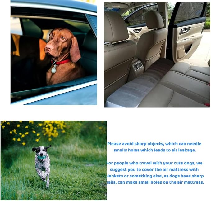 Inflatable Car Air Mattress Back Seat Bed Universal Back Seat Gap Filler Pad Extender for SUV Camping Sleeping Travel Rest