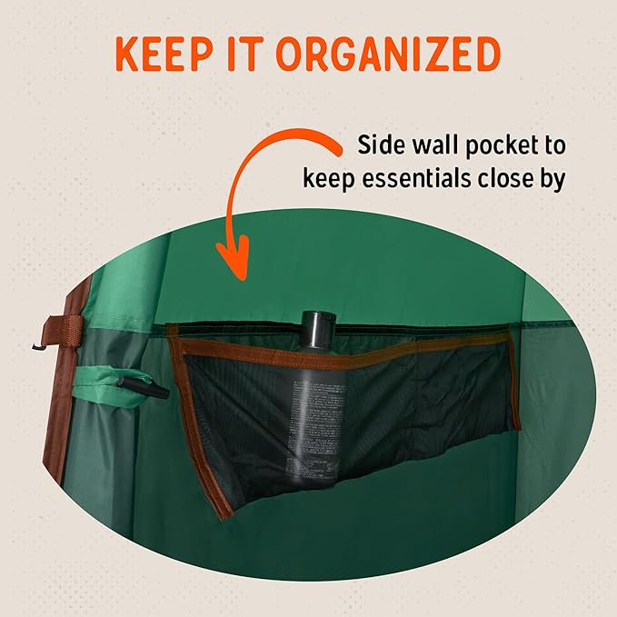 Kelty Discovery H2GO Privacy Shelter Campsite Shower and Changing Shelter Zippered Entry Steel Pole Frame Freestanding
