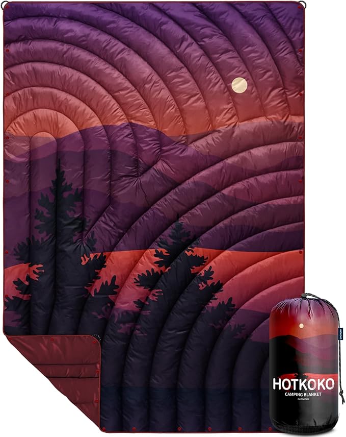 Camping BlanketLightweight Puffy Printed Camping Blanket Packable Outdoor Blanket for CampingTraveling Stadium Hiking Picnics
