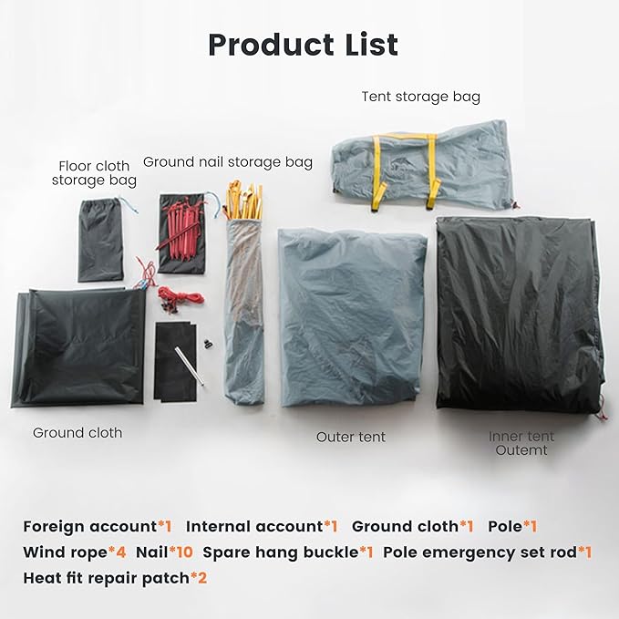 3FULGEAR Tai Chi 2 Ultralight Tent Bivvy Ground Tent for 2 Person Rainproof Windproof 3/4 Camping Tents Season for Outdoor Camping Trekking Kayaking Climbing Hiking Fishing Hunting