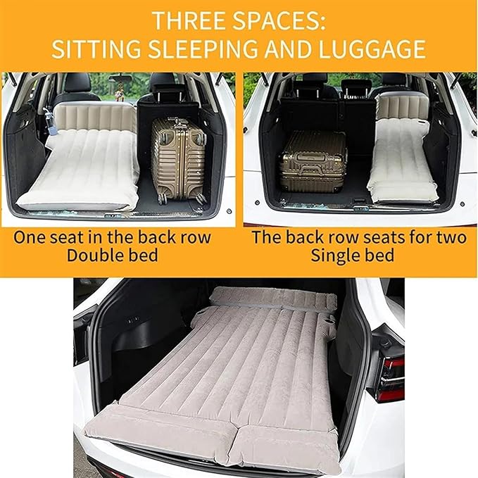 Car Inflatable Mattress SUV Camping Inflatable Bed Washable PVC Flocking Material Electric Air Pump for Fast Inflation 72-Hour Leak-Proof Test