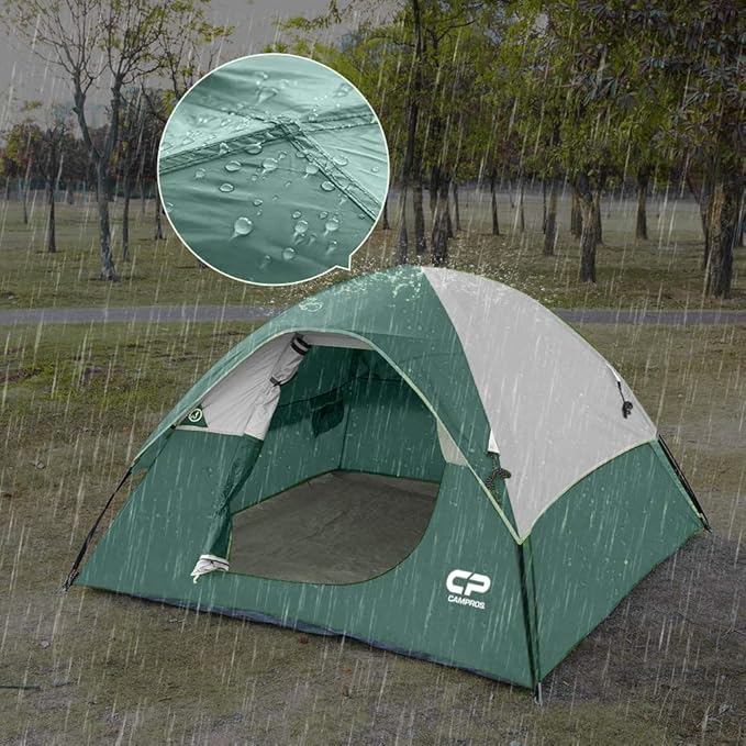 Tents for Camping 6 Person Tent Waterproof Windproof Double Layer Family Camping Tent Easy Setup Dome Tent with Large Mesh Windows &amp Wider Door for Outdoor Camping &amp Hiking