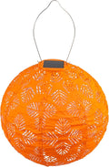 Allsop Soji Stella - Brights Geo Palm - 12 Outdoor Solar Lantern - Clementine