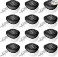 Yinder 12 Pieces Solar Gutter Lights Outdoor 9 LED Waterproof Gutter Solar Lighting Deck Fence Lamps White Lamps for Garden Backyard Pathway Roof Yard Utility Patio Wall (Black)