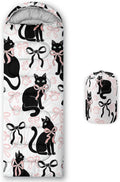 AILONEN Kawaii Panda Sleeping BagsLightweight &amp Waterproof3 Season Warm &amp Cool WeatherDreamy Purple Flower Animal Themed Sleeping Bags for BoysGirlsKidsAdults TravellingOutdoors