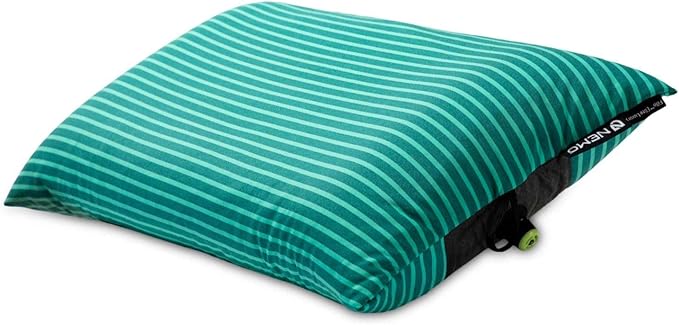 NEMO Fillo Elite Ultralight Pillow | Inflatable Backpacking Pillow for Travel Backpacking and Camping Sapphire Stripe