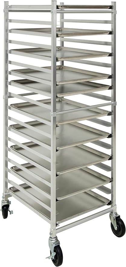 HUBERT Bun Pan Rack Aluminum 18 Pan End Load - 26 1/2 L x 20 1/4 W x 63 H