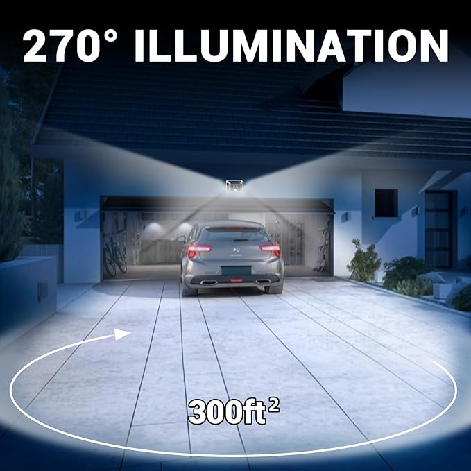 Magnetic Solar Lights Outdoor 2 Pack 90 LED 270° Wide Angle 800LM Motion Sensor Strong Magnet IP65 Waterproof Solar Magnetic Light for RV Camper Yard Patio