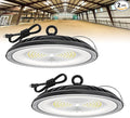 HYPERLITE UFO LED High Bay Light: 230W 30000LM High Bay LED Shop Lights with 6ft Plug - 5000K IP65 LED Warehouse Lights for Workshop Stadium Garage Lighting 2-Pack