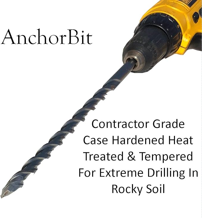 Keyfit Tools AnchorBit Pilot Hole Driver for Screw in Tent Stakes &amp Ground Anchors Rebar Steel J Hook Designed for Tough Soils Hardpan Rocky Ground Even Frozen Ground &amp Solid Ice is No Problem