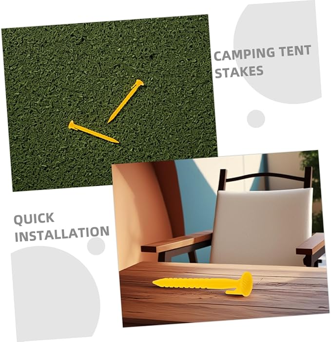36Pcs Plastic Tent Stakes Durable Ground Anchors for Camping Beach Umbrellas and Outdoor Activities Lightweight Easy to Install Serrated Design for Strong Grip