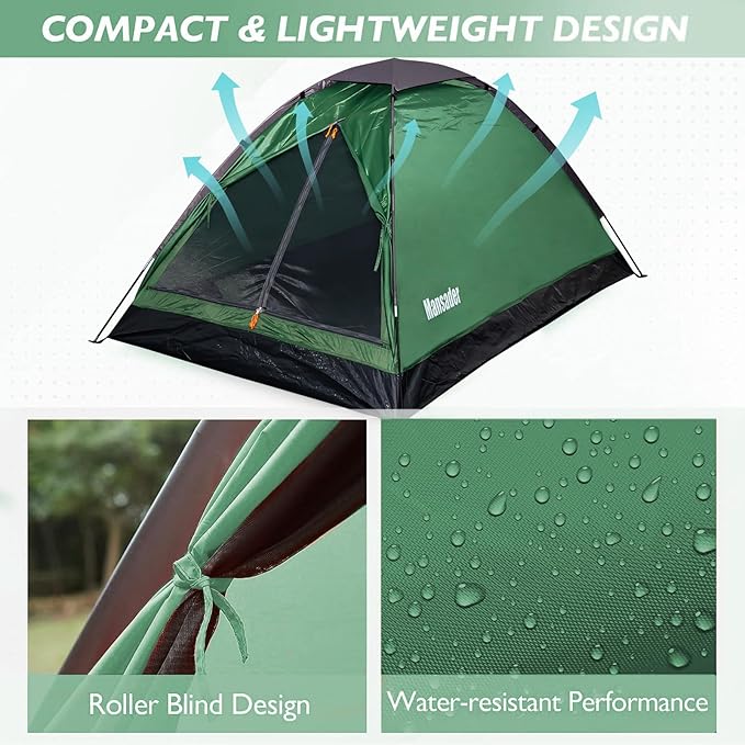 2 Person Camping Dome TentWaterproof Lightweight Portable Tents for Outdoor Camping Hiking Travel