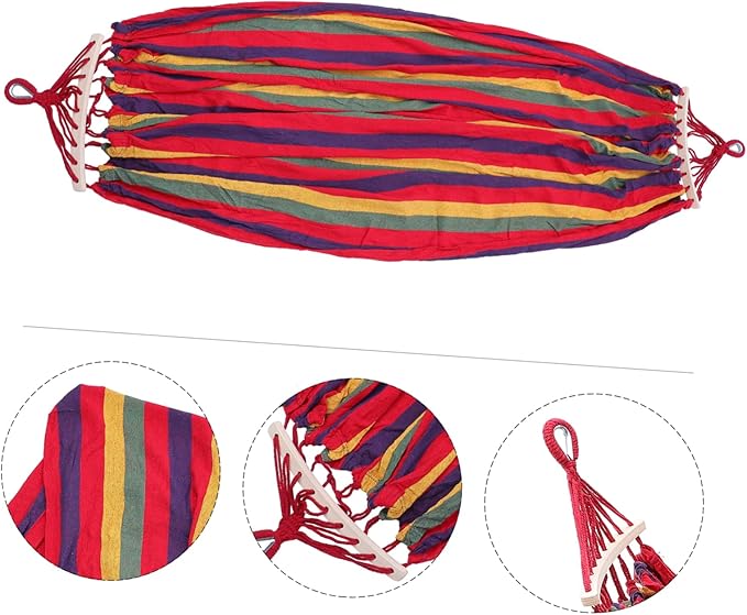 Mipcase Camping Beach Hammock Outdoor Canvas Swing Portable Lounger for Family