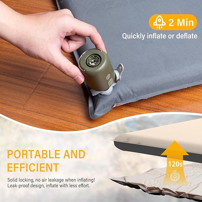 SUV Air Mattress Car Bed Camping Inflatable Car Camping Pad with Air Pump Ultrathick Memory Foam Camping Mattress 9.0 R-Value Insulated Sleeping Pad 2 Person Camp Mat for Hiking and Backpacking